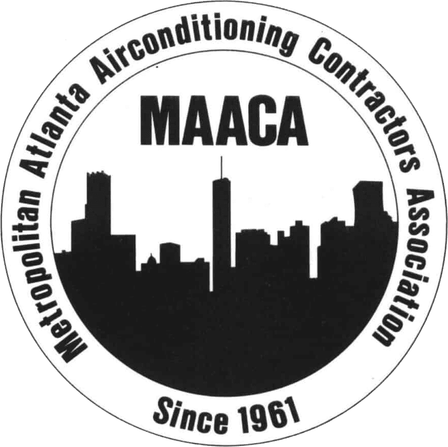 Logo for the Metropolitan Atlanta Airconditioning Contractors Association (MAACA). Features a skyline and 