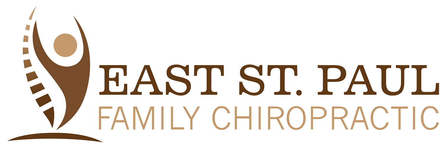 Logo for East St. Paul Family Chiropractic; brown figure with outstretched arms next to text.