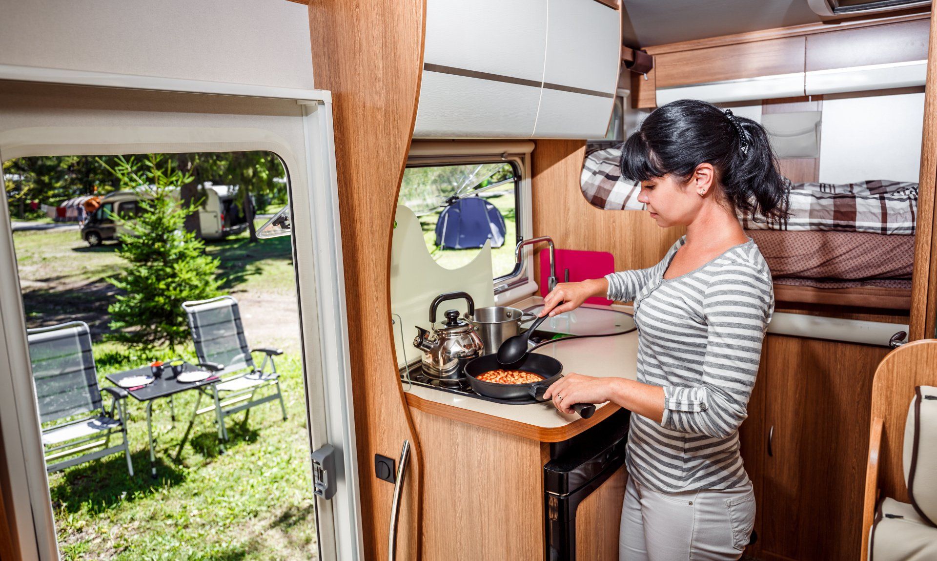 Interno camper cucina