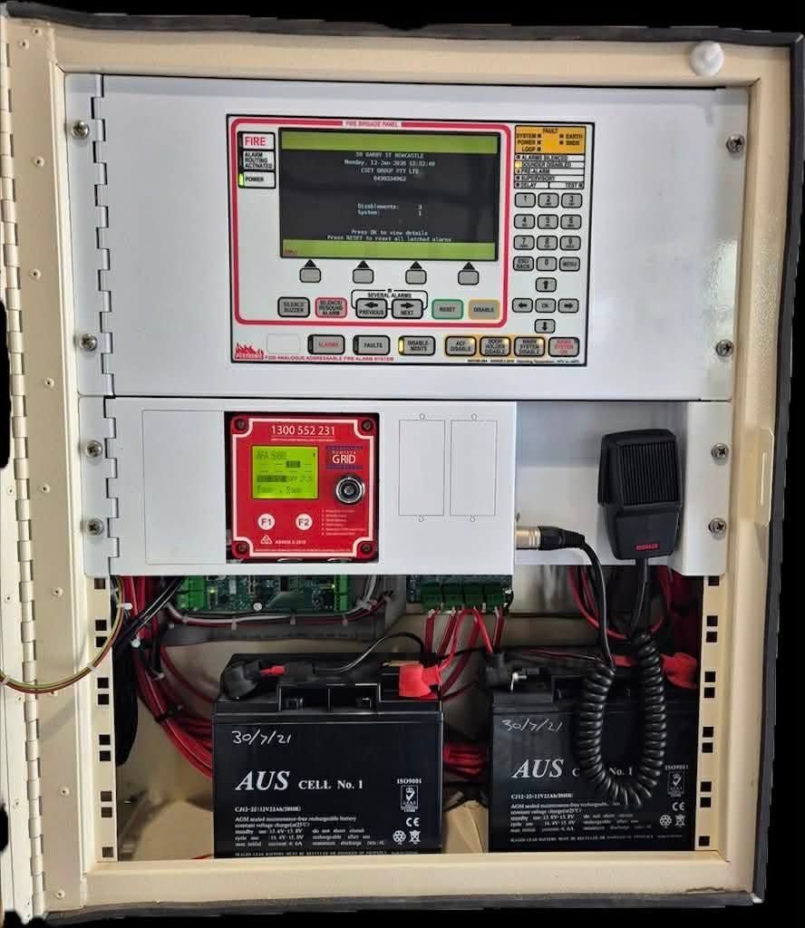 Open Electrical Control Panel With Digital Monitor — CSET Group Fire & Security in Central Coast, NSW