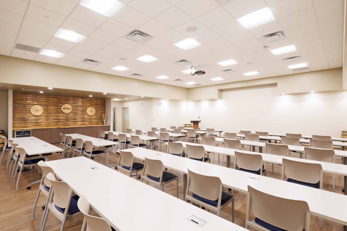 An image of a conference room remodel for Vuteq Corporation by Anderson & Rodgers Construction