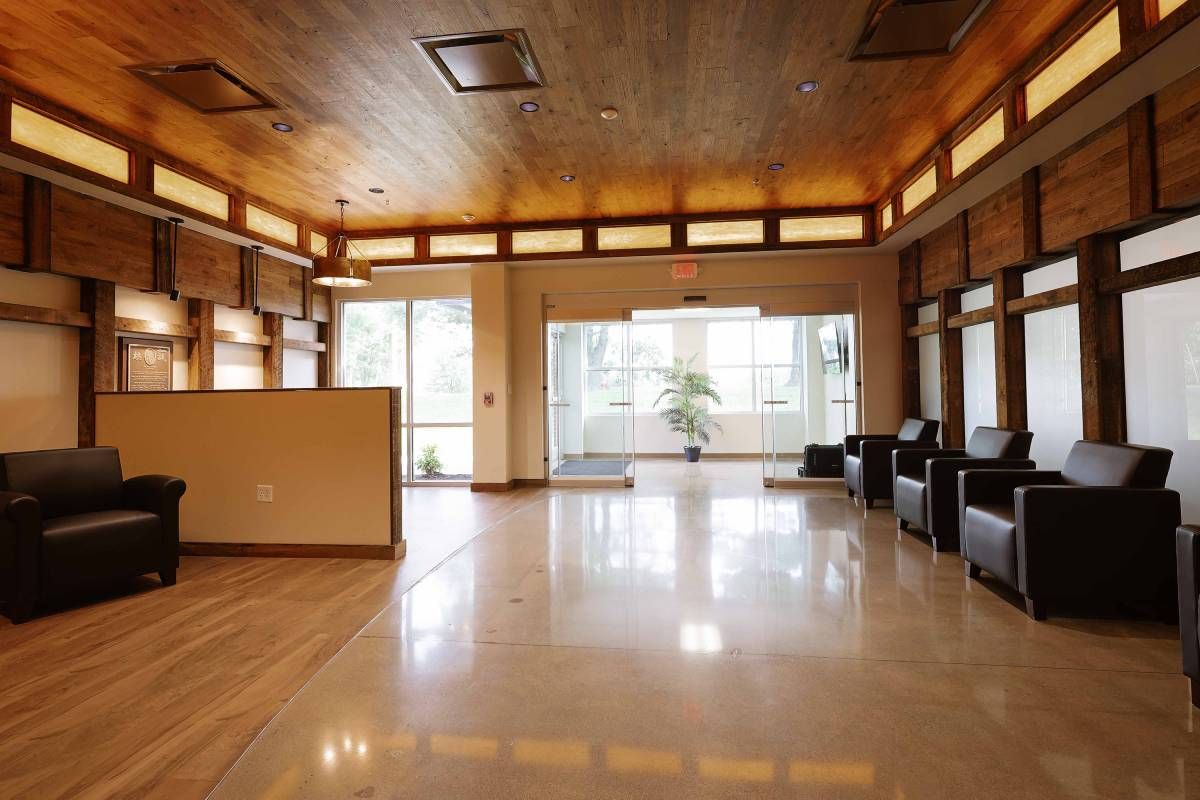 An image of a waiting room remodel for Vuteq Corporation by Anderson & Rodgers Construction 