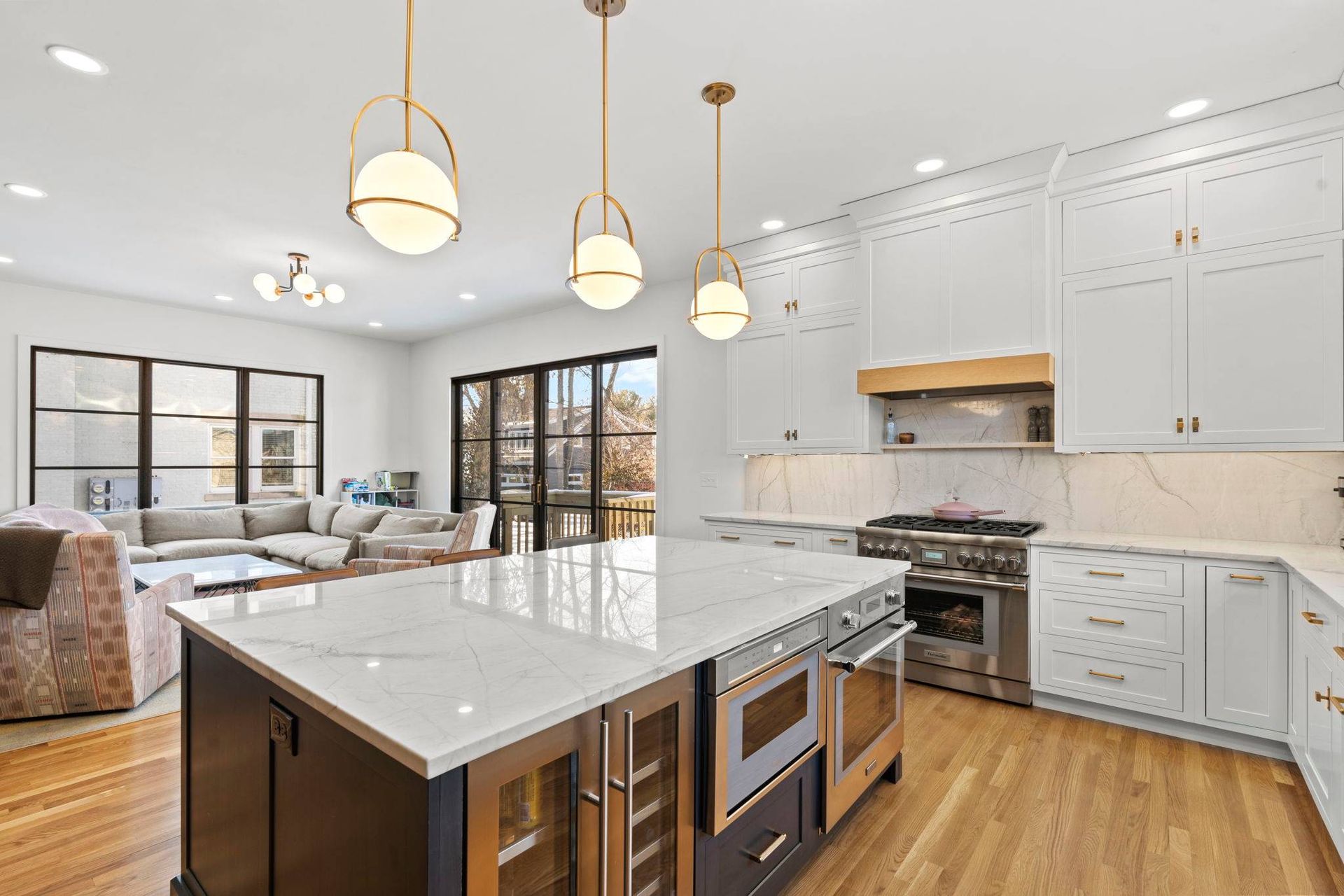 Fresh and modern kitchen with fashionable finishes in a historic renovation by Anderson & Rodgers Co
