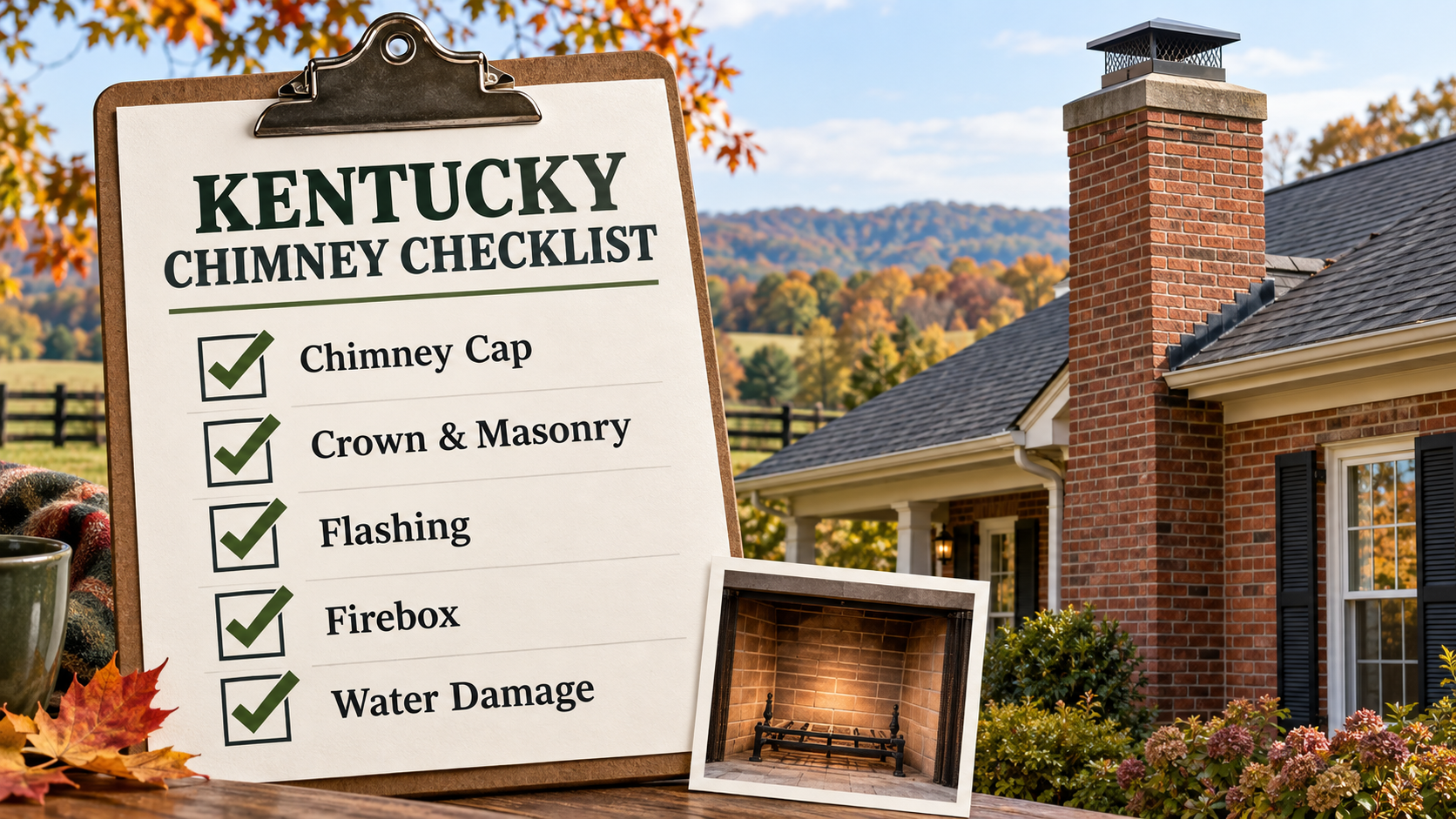 Checklist for fireplace maintenance for Kentucky homeowners