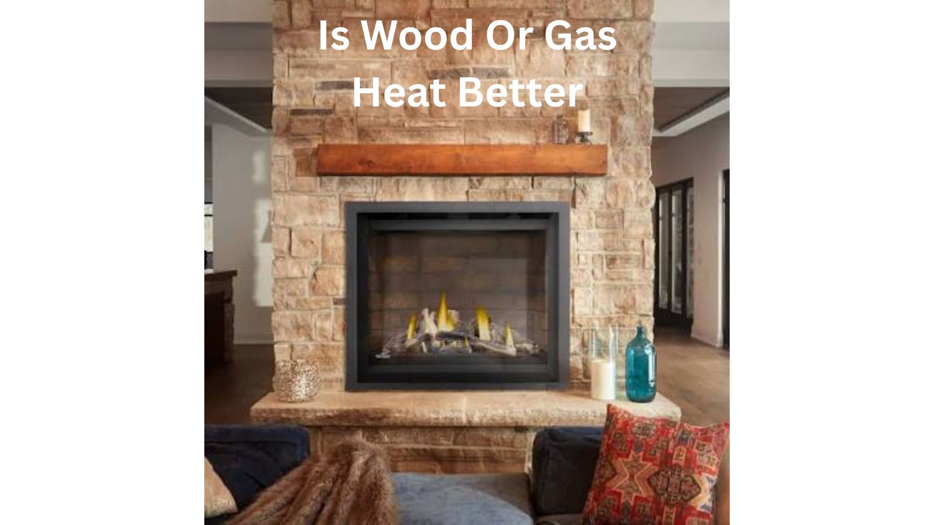 Wood stove and gas fireplace heating options displayed in a Kentucky fireplace showroom
