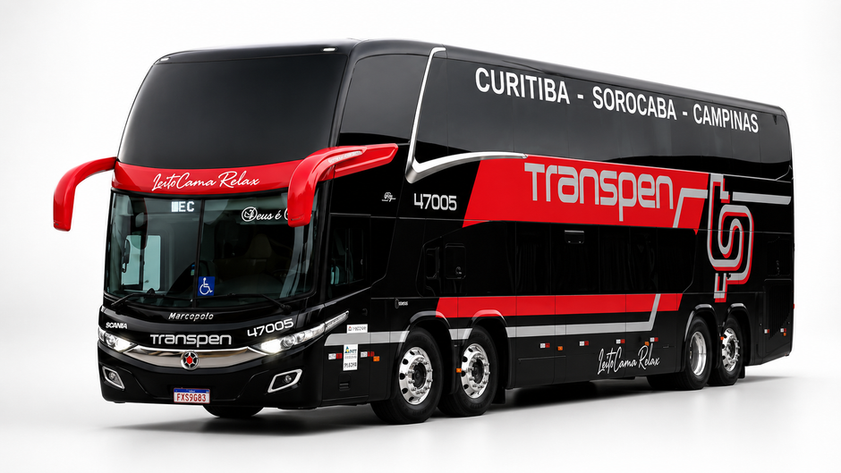 Ônibus branco do 