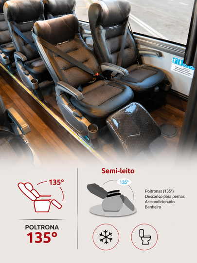 Poltronas de massagem pretas semi-reclináveis ​​com apoio para os pés, dispostas em fila