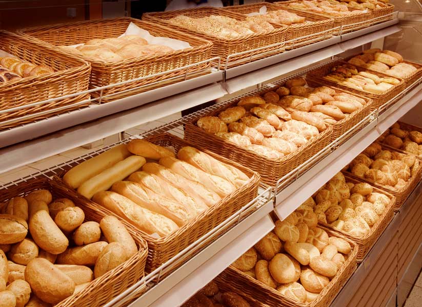 Variety of Breads On A Shelf — Crusty's Bakery in Mackay, QLD