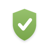 Green shield with white checkmark icon