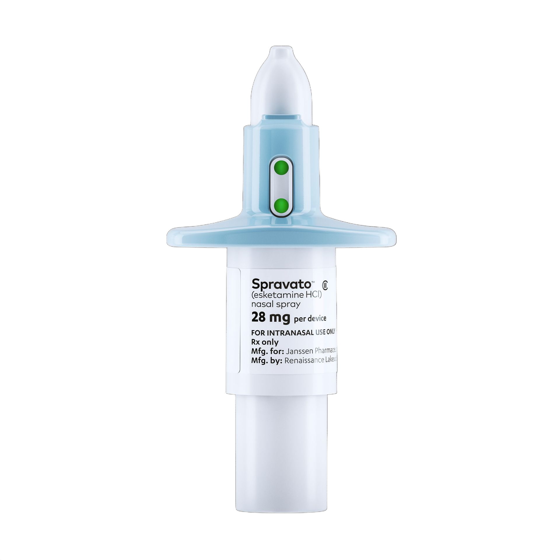 Orange dropper bottle with a white label and blue fill, tilted diagonally