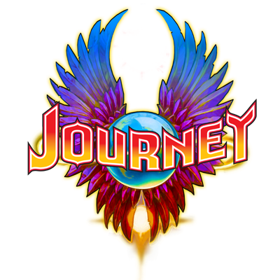 A logo for journey with wings and a globe