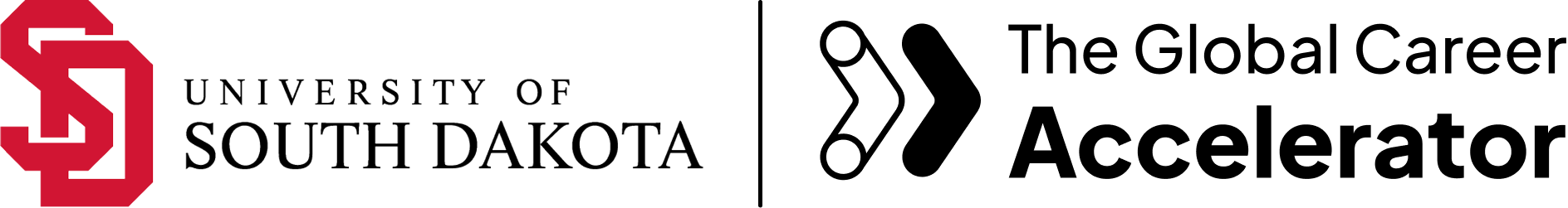 University of South Dakota and The Global Career Accelerator logos