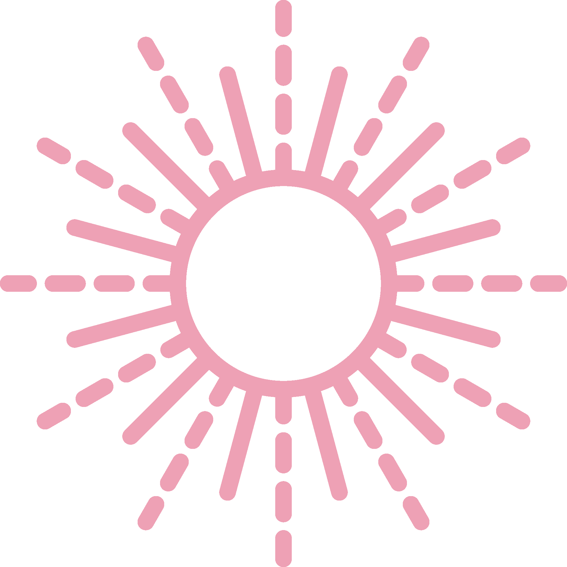 pink sun icon