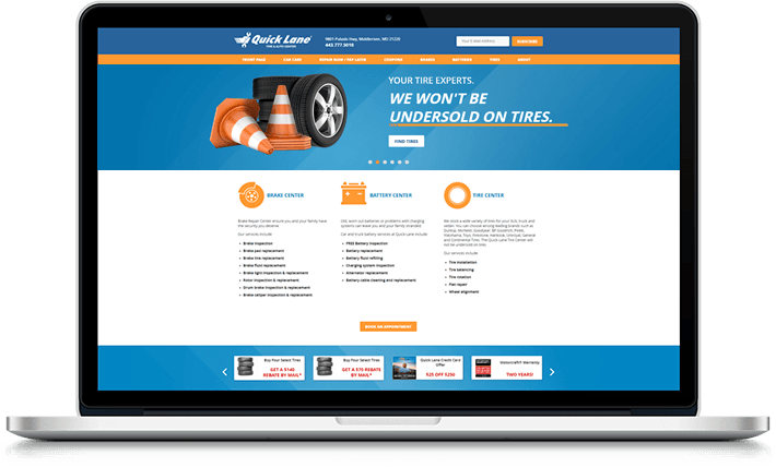 Sample photo of website