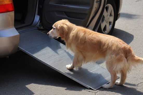 dog arthritis using ramp to get in a car
