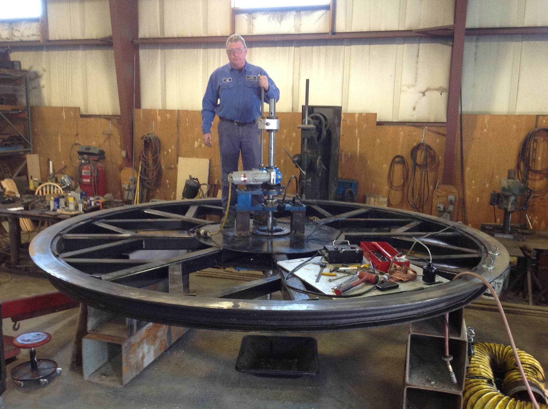 Ski Lift Bull Wheel Repair