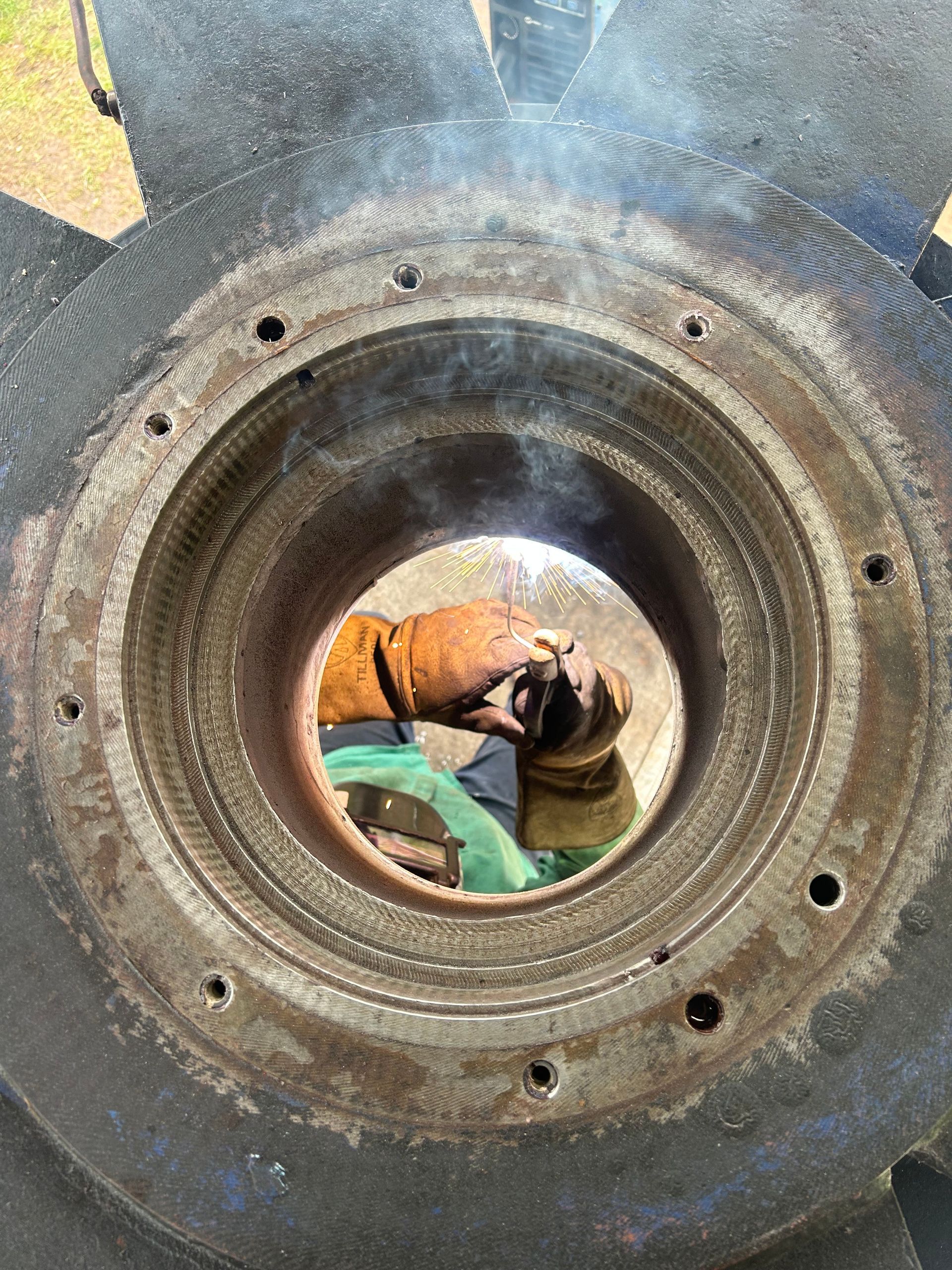 Ski Lift Bull Wheel Repair
