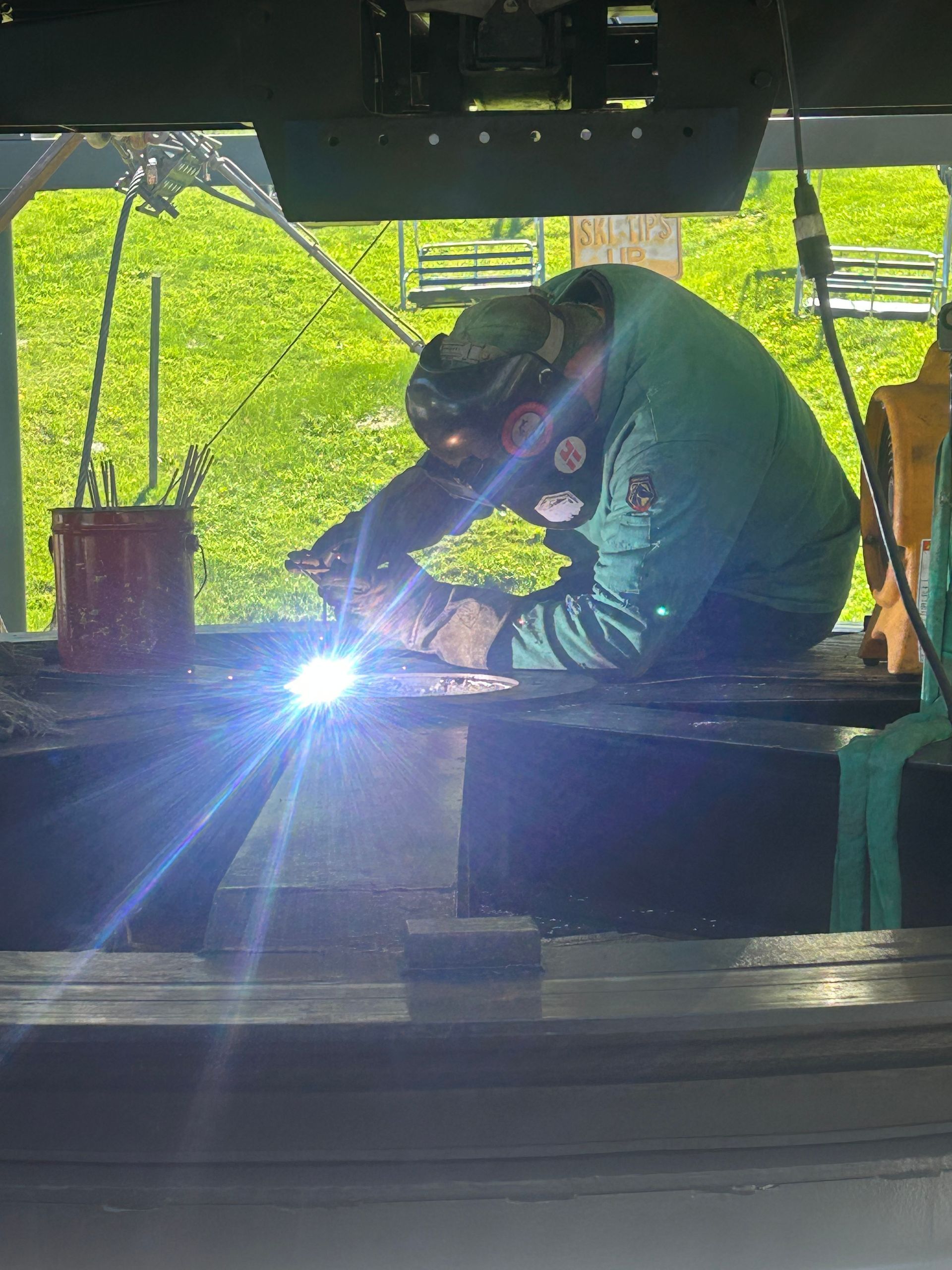 Ski Lift Bull Wheel Repair