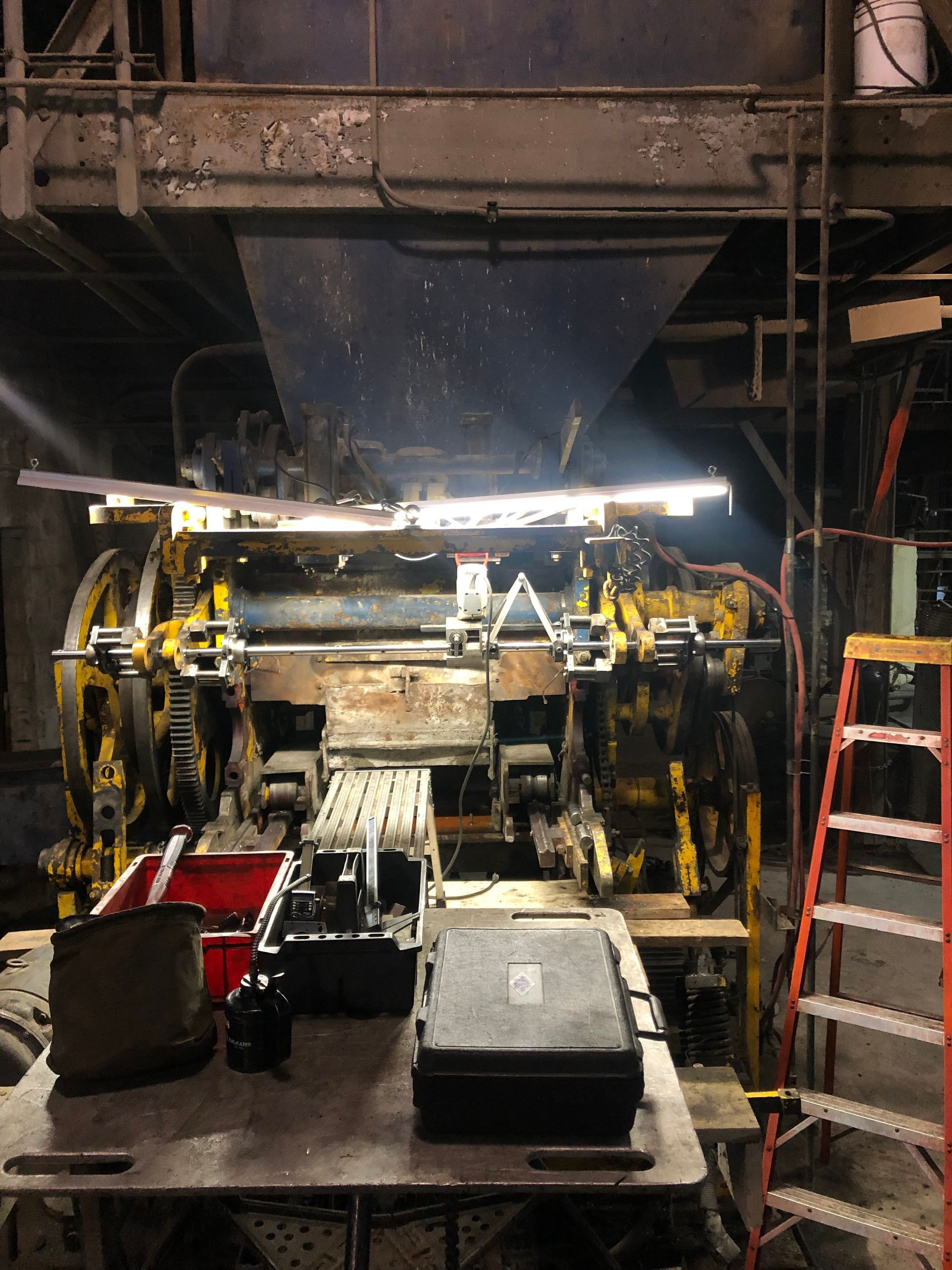 Vibrated concrete block machine restoration