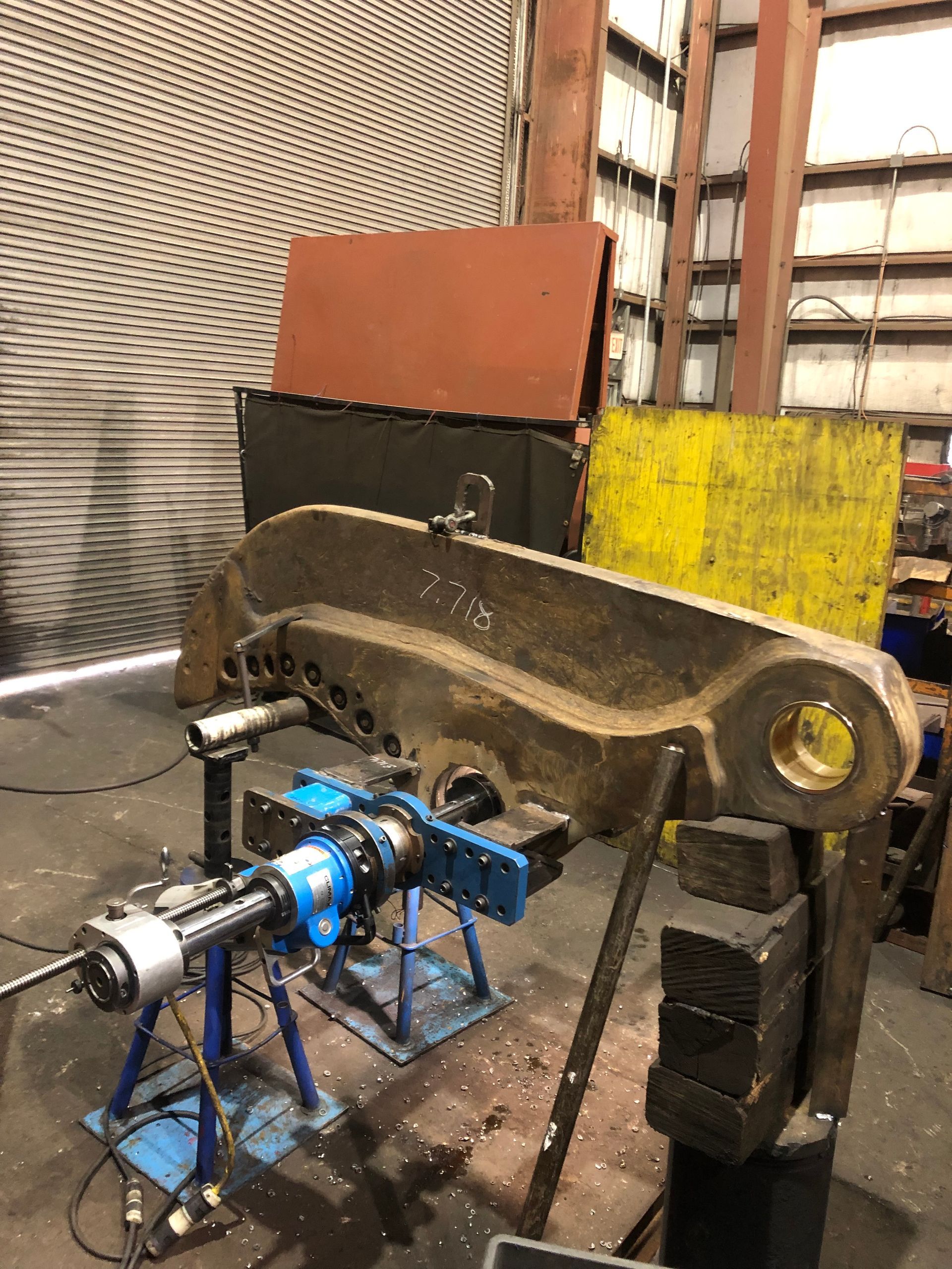 Excessively worn Genesis GXP 1000R Mobile Shear Main Frame and Knife