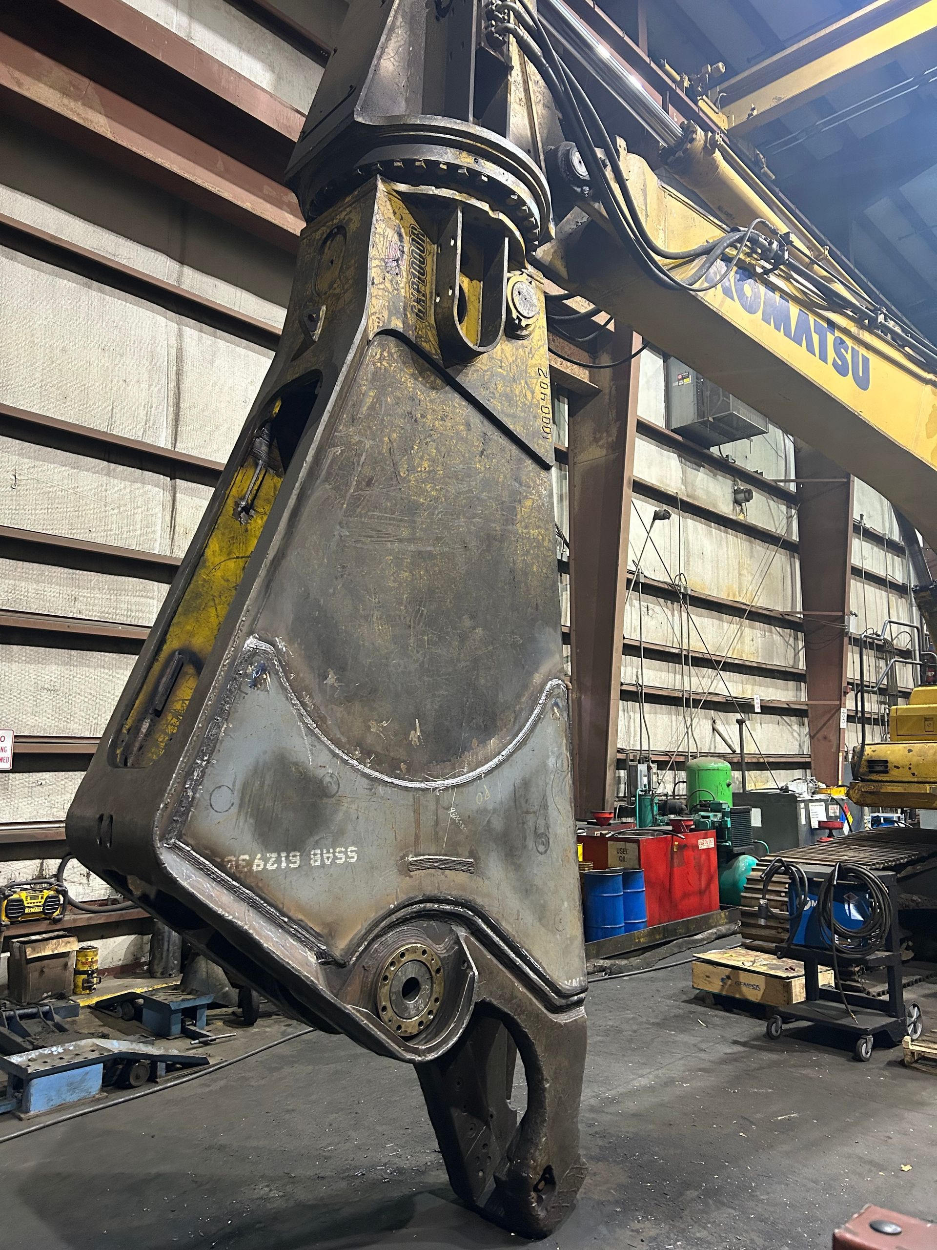Excessively worn Genesis GXP 1000R Mobile Shear Main Frame and Knife