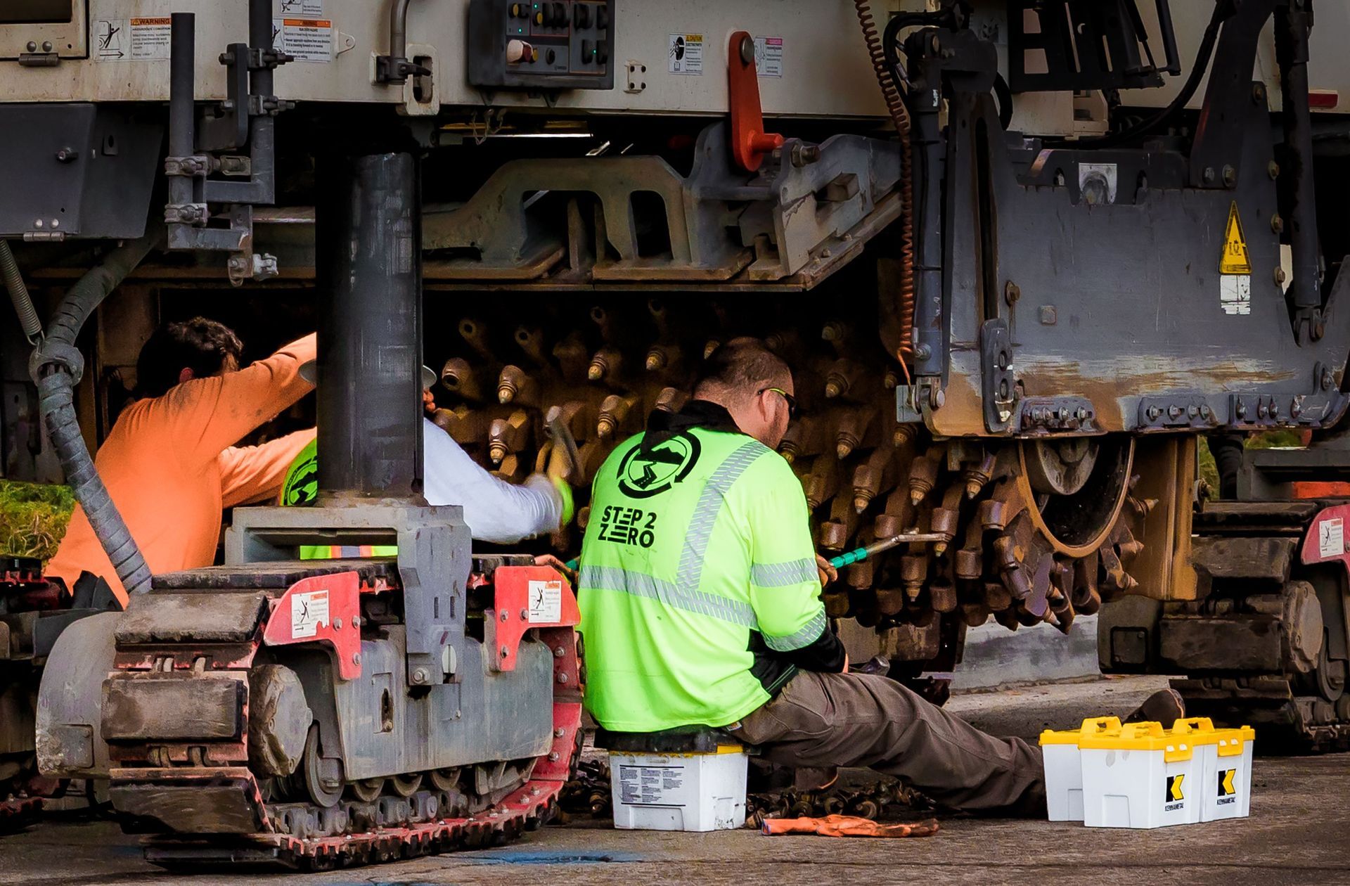Technicians performing on-site heavy equipment repair across Pennsylvania