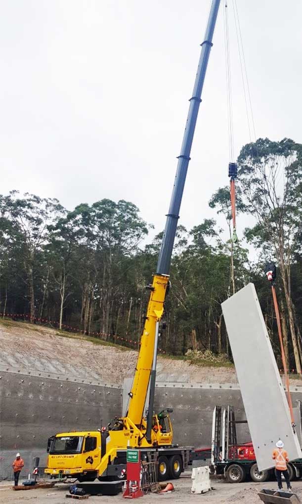 Lifting Panels Using Crane — Ulladulla Crane Hire in Milton, NSW