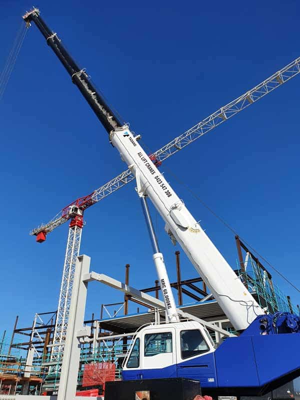 Crane at Construction Site — Ulladulla Crane Hire in Milton, NSW