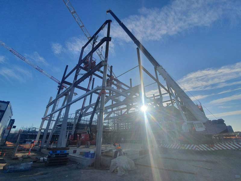 Steel Frame Erection — Ulladulla Crane Hire in Milton, NSW