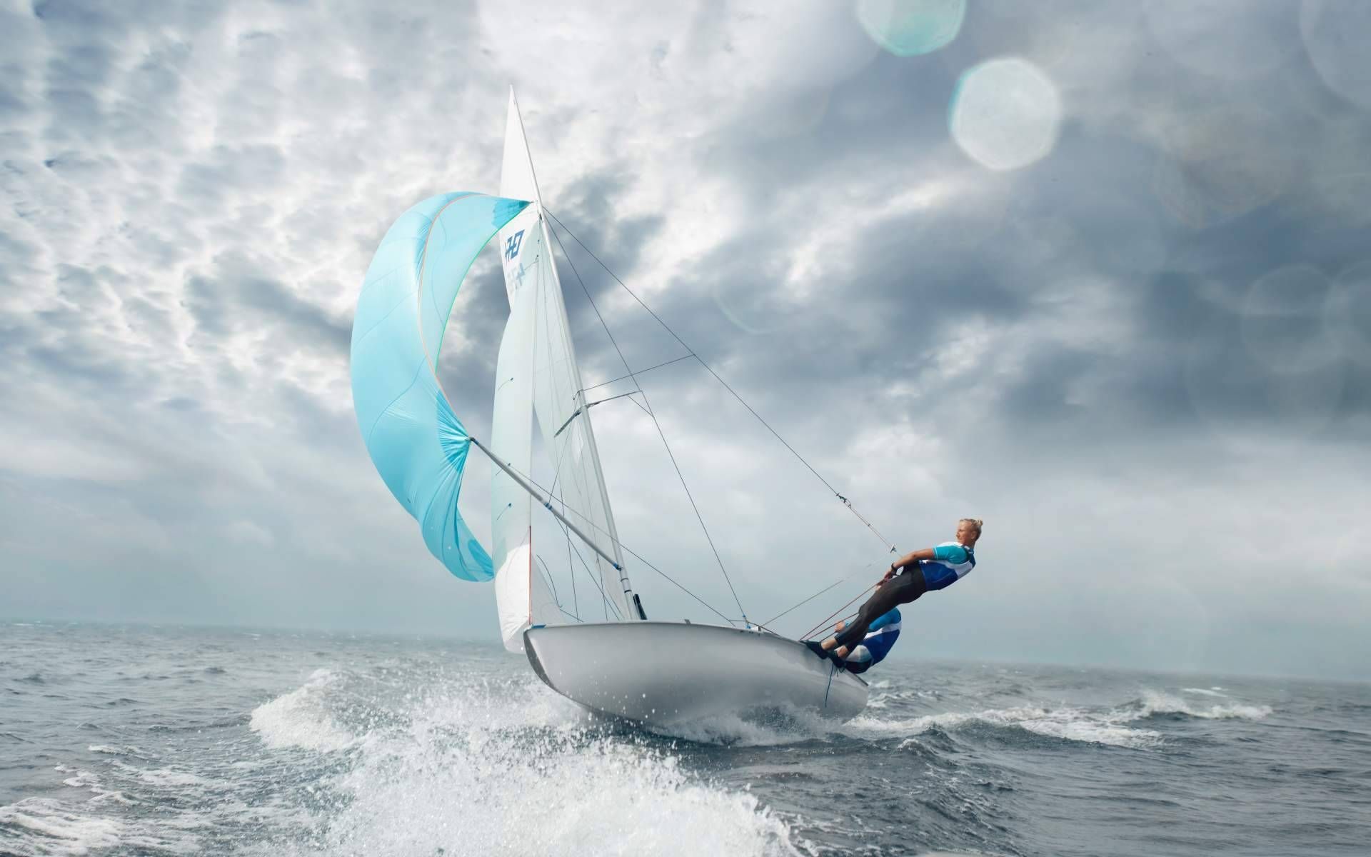 Sailboat on ocean