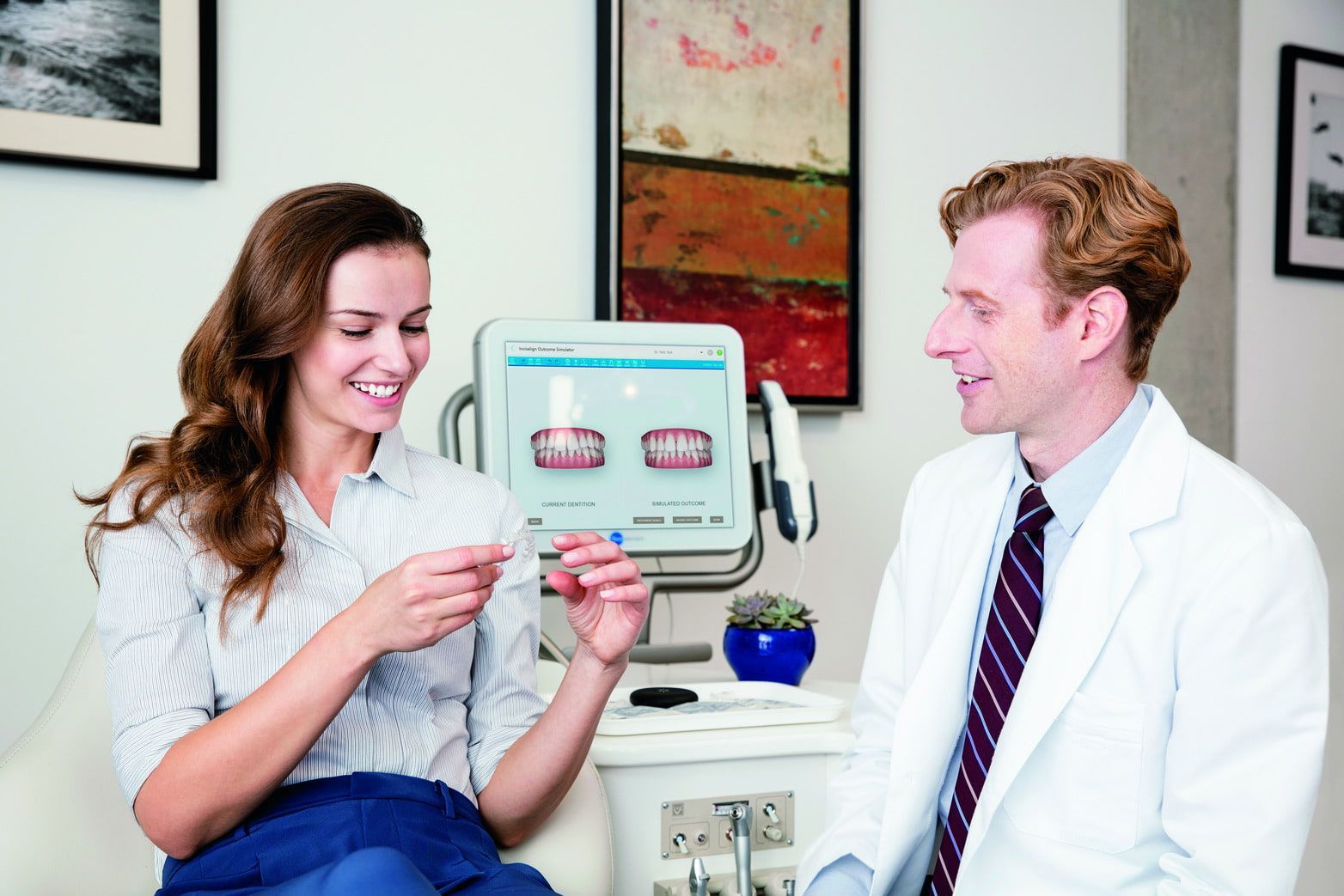 Woman Wearing Orthodontic Silicone Trainer — Byron Bay Dental in Byron Bay, NSW