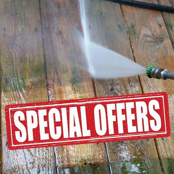 Pressure washing wooden deck, 