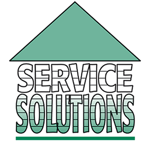 Logo: Teal house shape above 