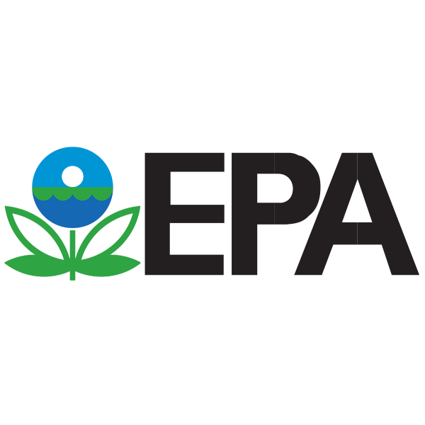 Logo de l'EPA : emblème floral bleu et vert à côté du texte noir « EPA ».