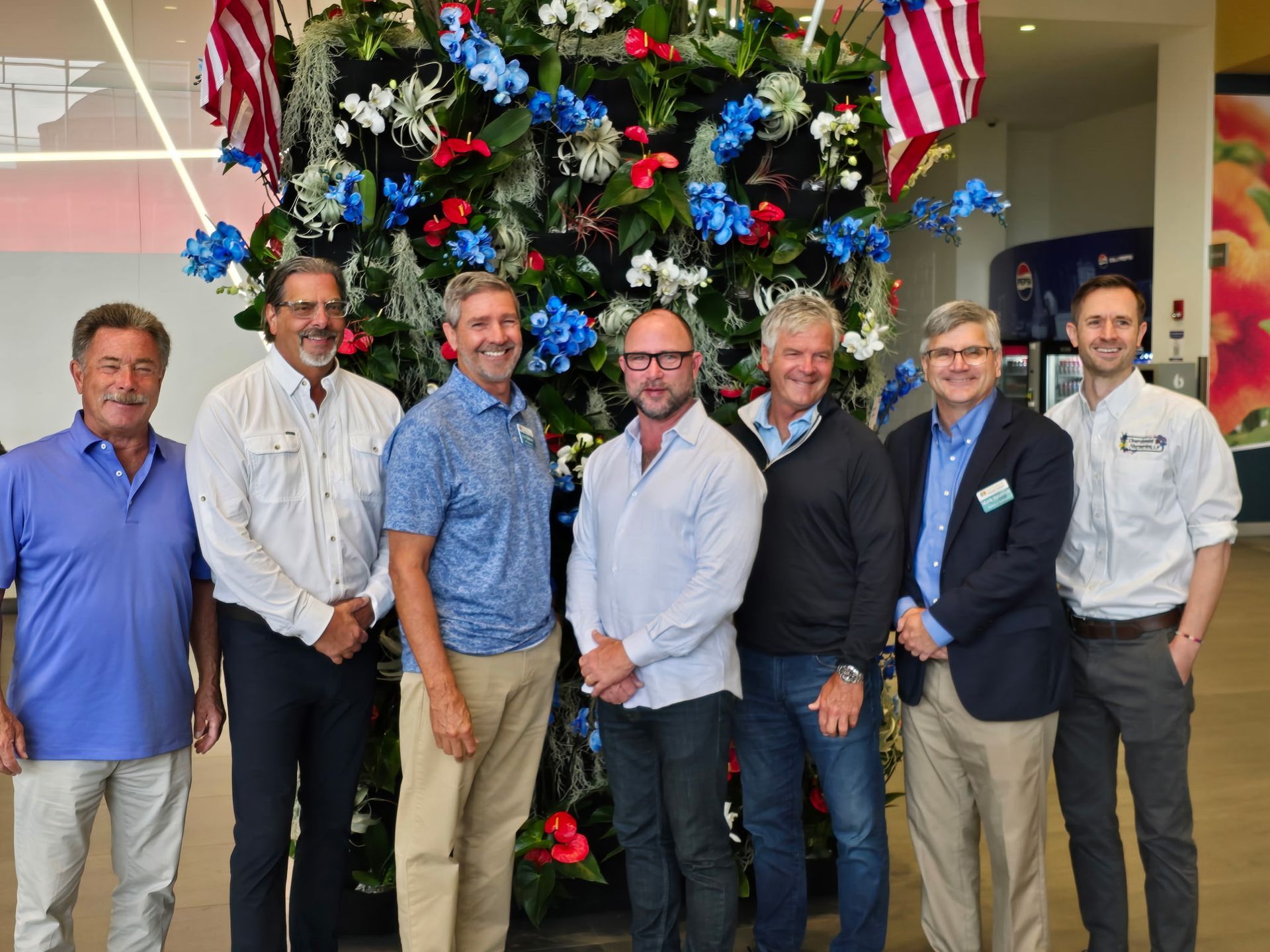 2026 HRI Executive Committee: (l-r) Jim Eason, John Rausch, Treasurer Dan Batson, Immediate Past President Jonathan Berry, President-Elect Ed Tankard; President Mark Yelanich, and Ryan Overdevest.