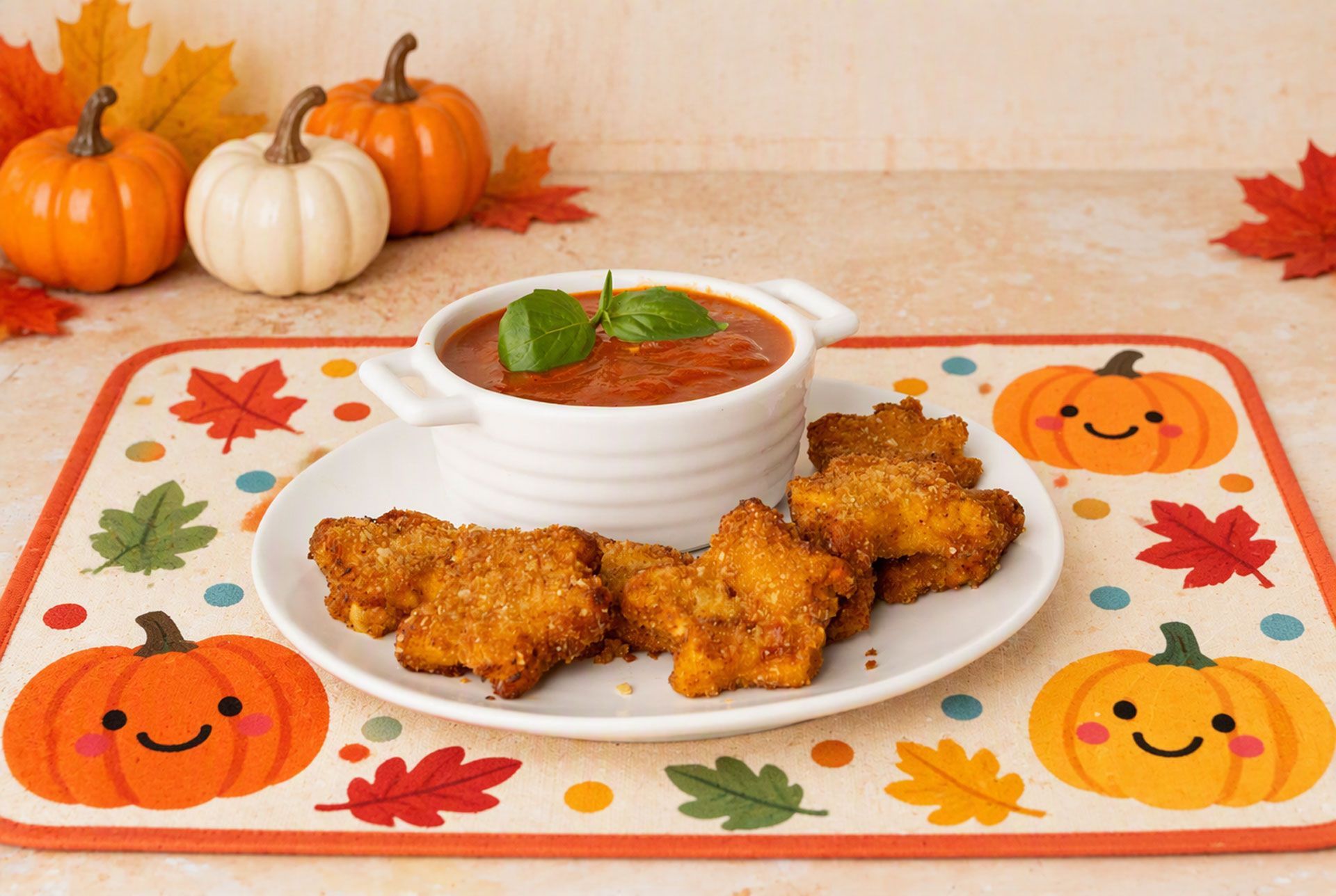 Tomato soup with dunkers made with Dr. Praeger's Mac & Cheese Stars