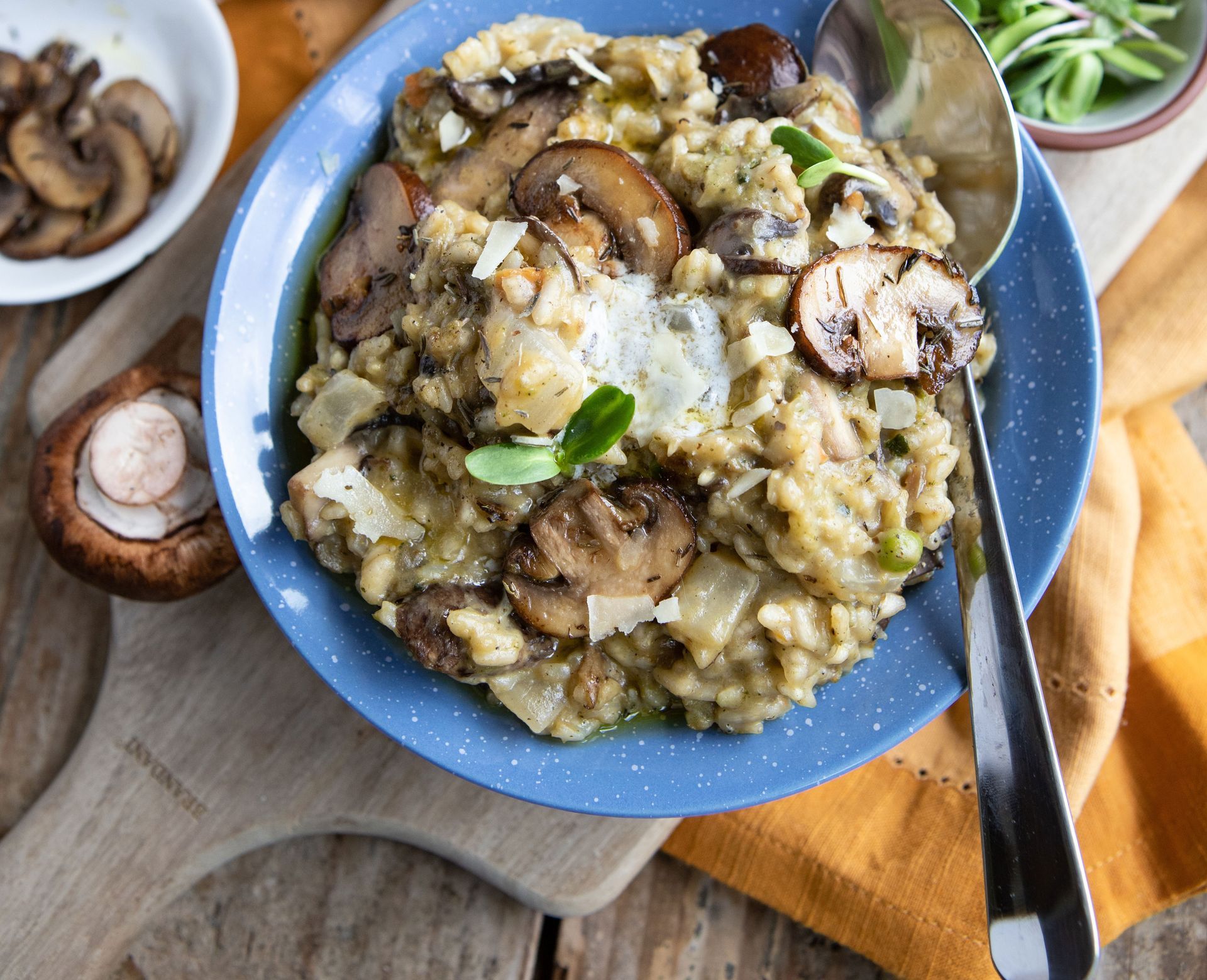 Mushroom Risotto made with Dr. Praeger's Mushroom Risotto Veggie Burgers