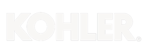 The word kohler is written in white letters on a white background.