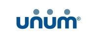 Unum logo: blue text with three small dots above and a registered trademark symbol.