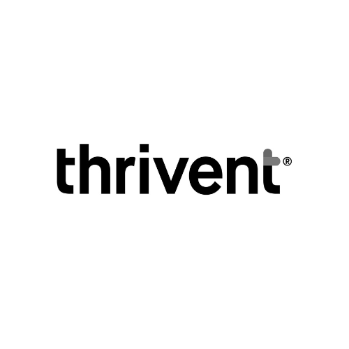 Thrivent logo in black text on a white background