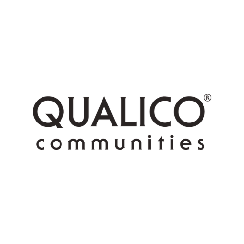 Qualico Communities logo in black text on a white background