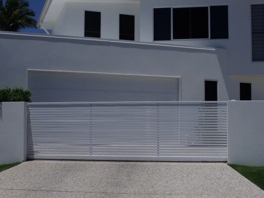 Custom Made Steel Fence In White  — Aliweld Fabrications In Caloundra West, QLD