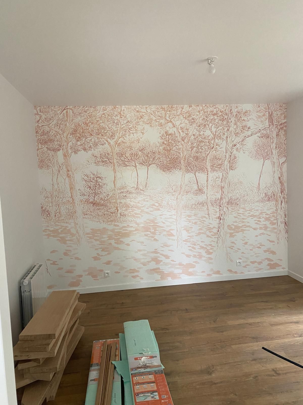 Pose de papier peint par SDS Peinture à Évreux