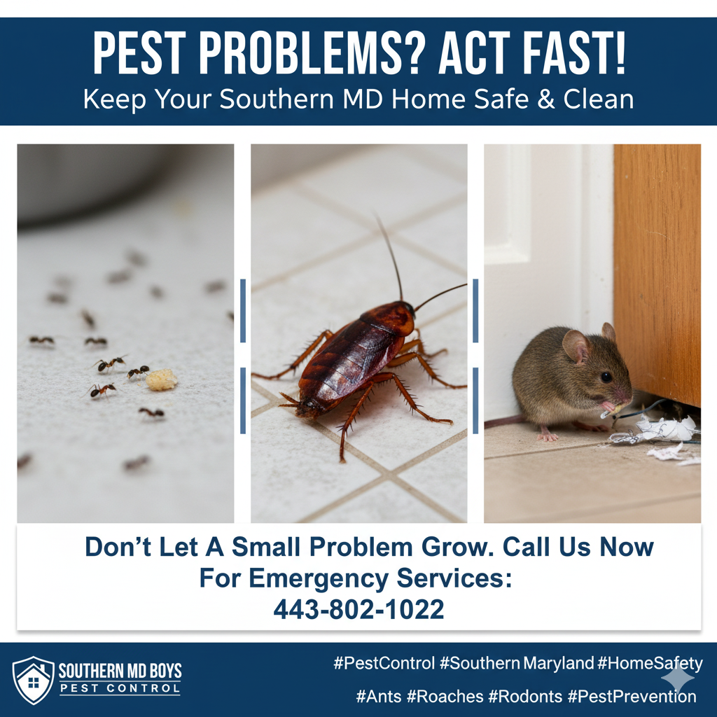 pest problems, rodents, ants and roaches