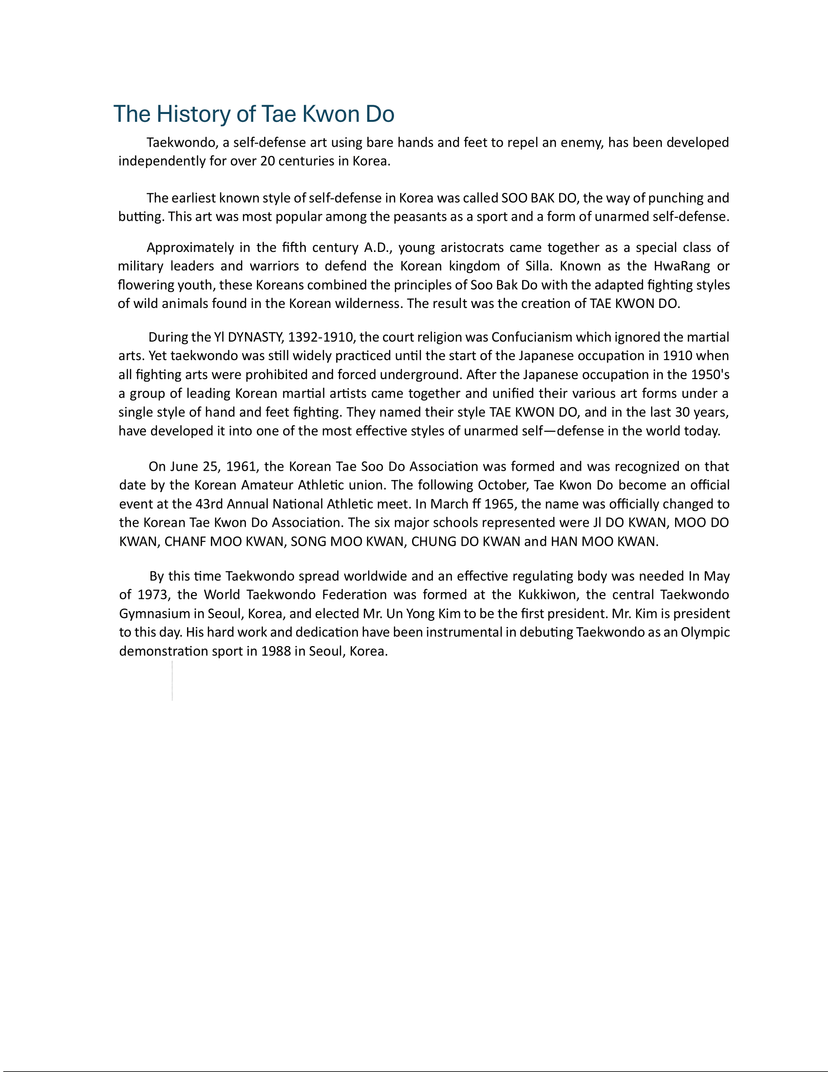A white piece of paper with a lot of text on it.
