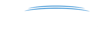 Two blue, curved lines above a white background.