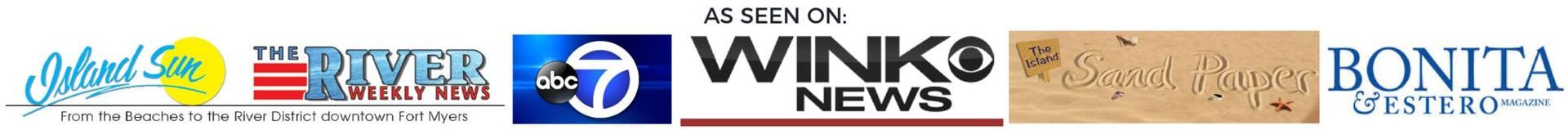Logos of several entities including ABC 7, WINK News, and Bonita Springs.