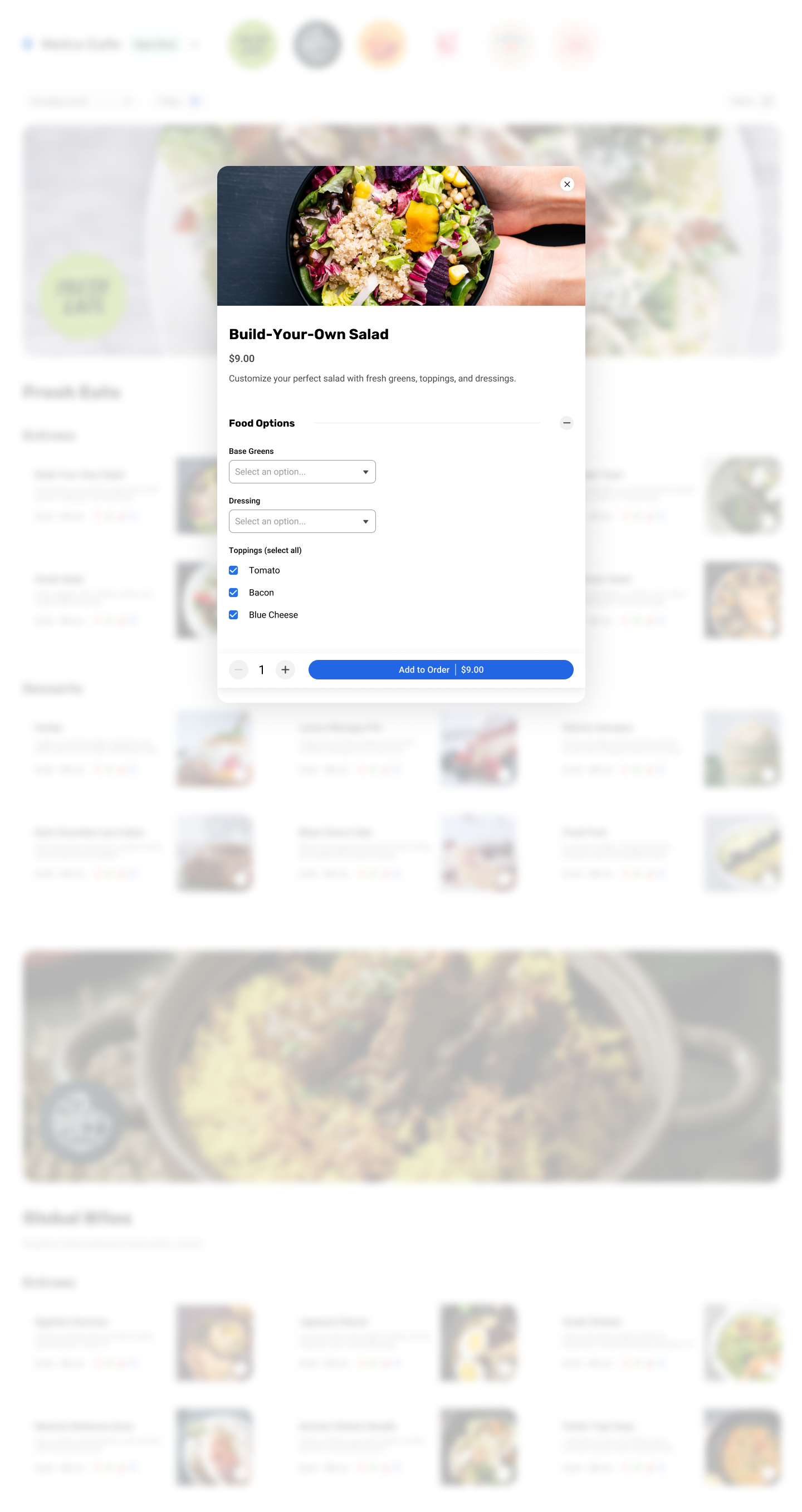 Engage menu item