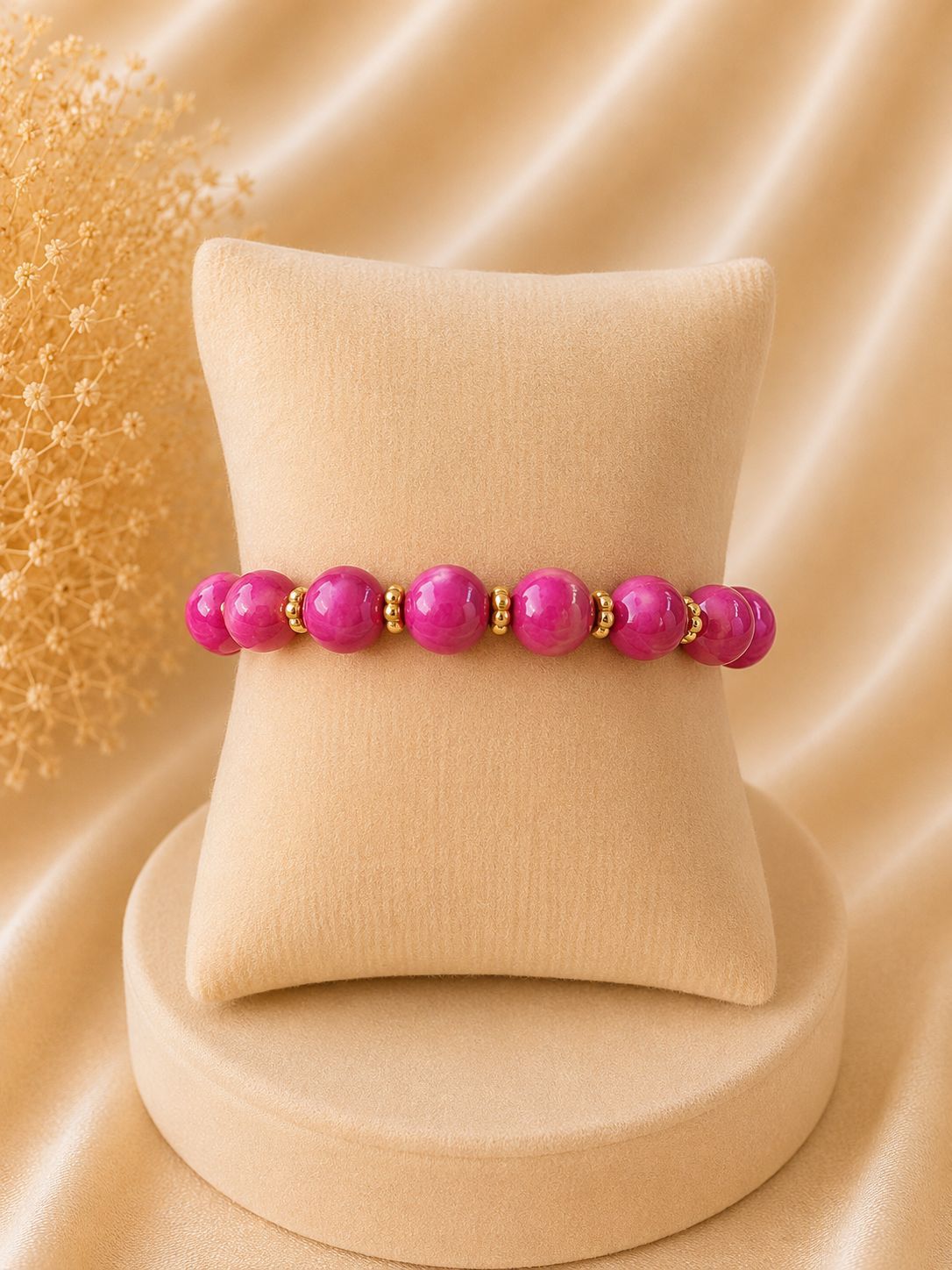 ✨ Donker roze kralen armband ✨