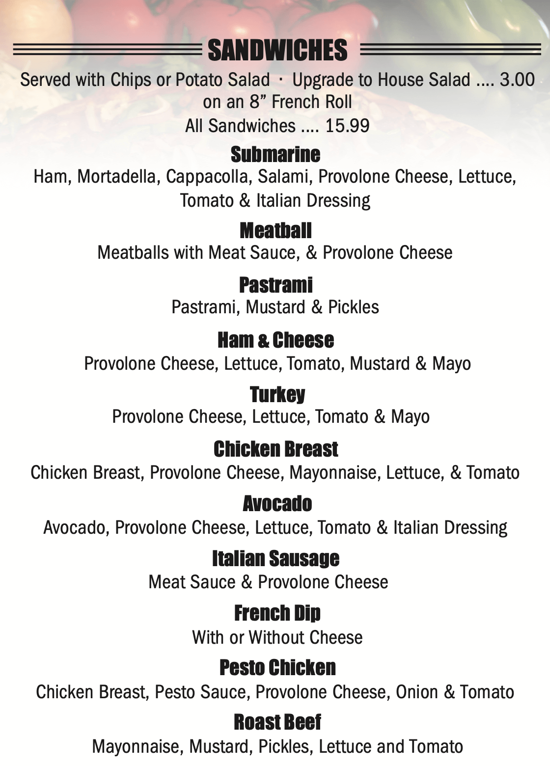 sandwiches